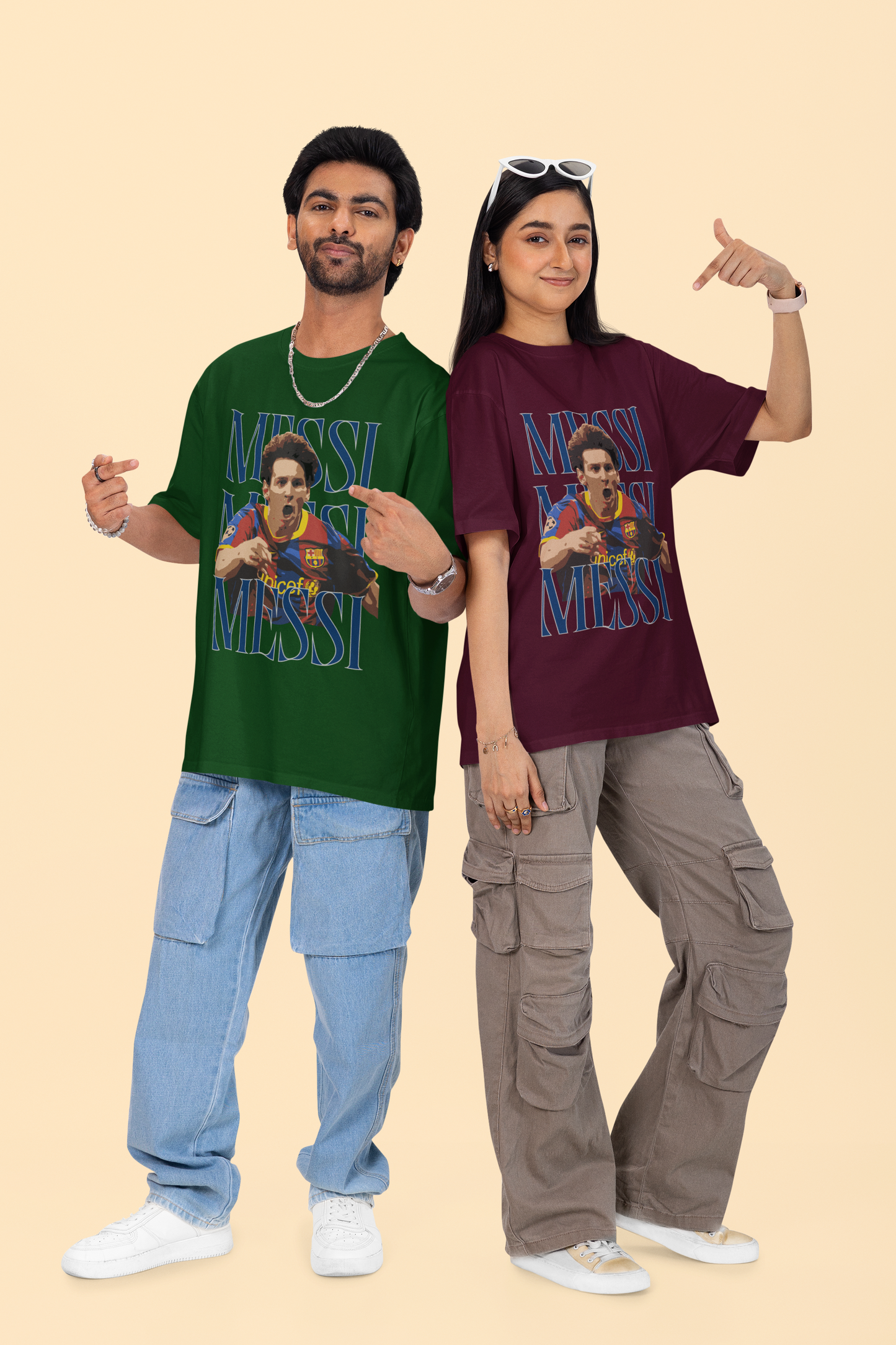 Oversized Messi Graphic T-Shirt