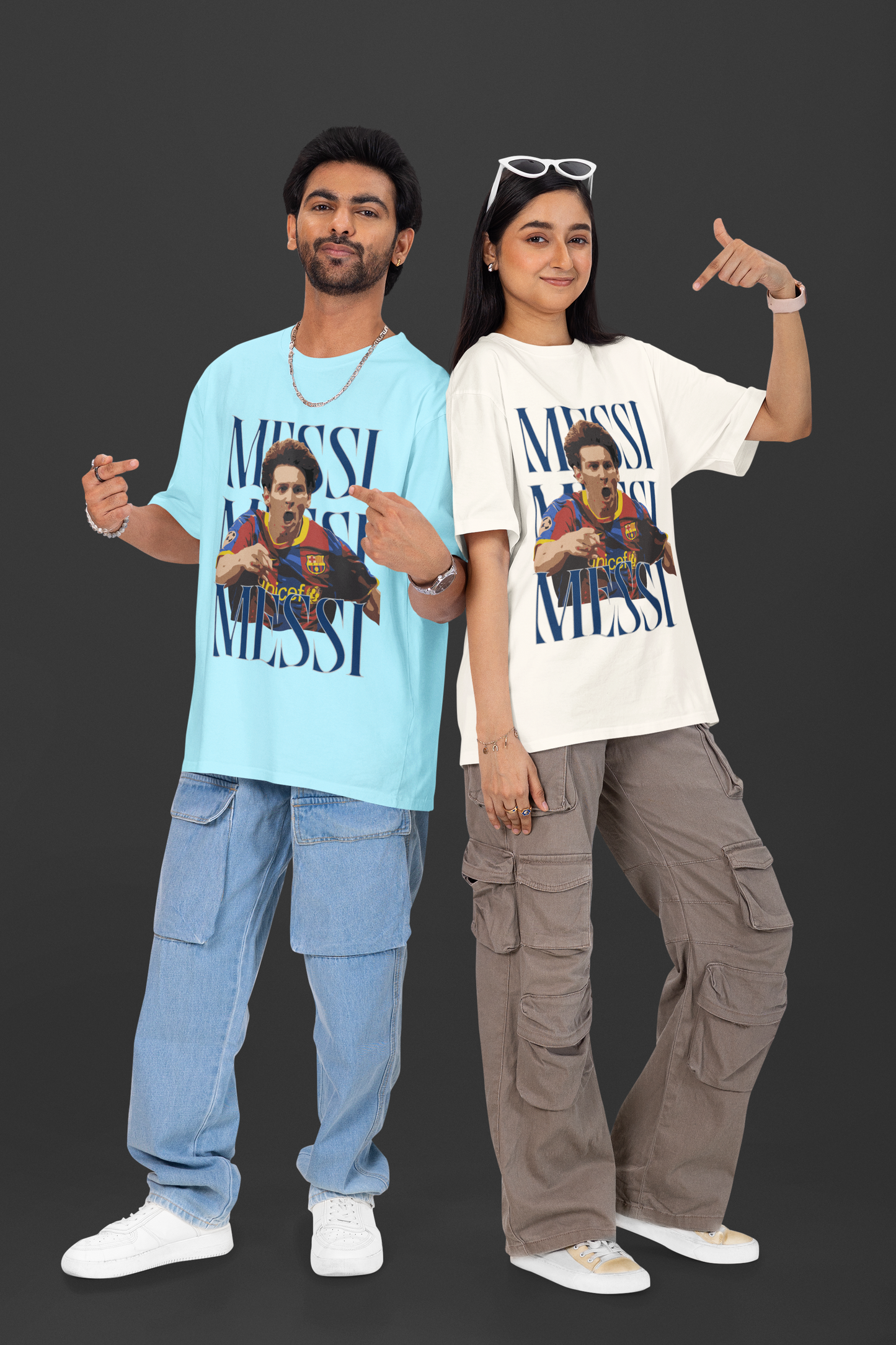 Oversized Messi Graphic T-Shirt