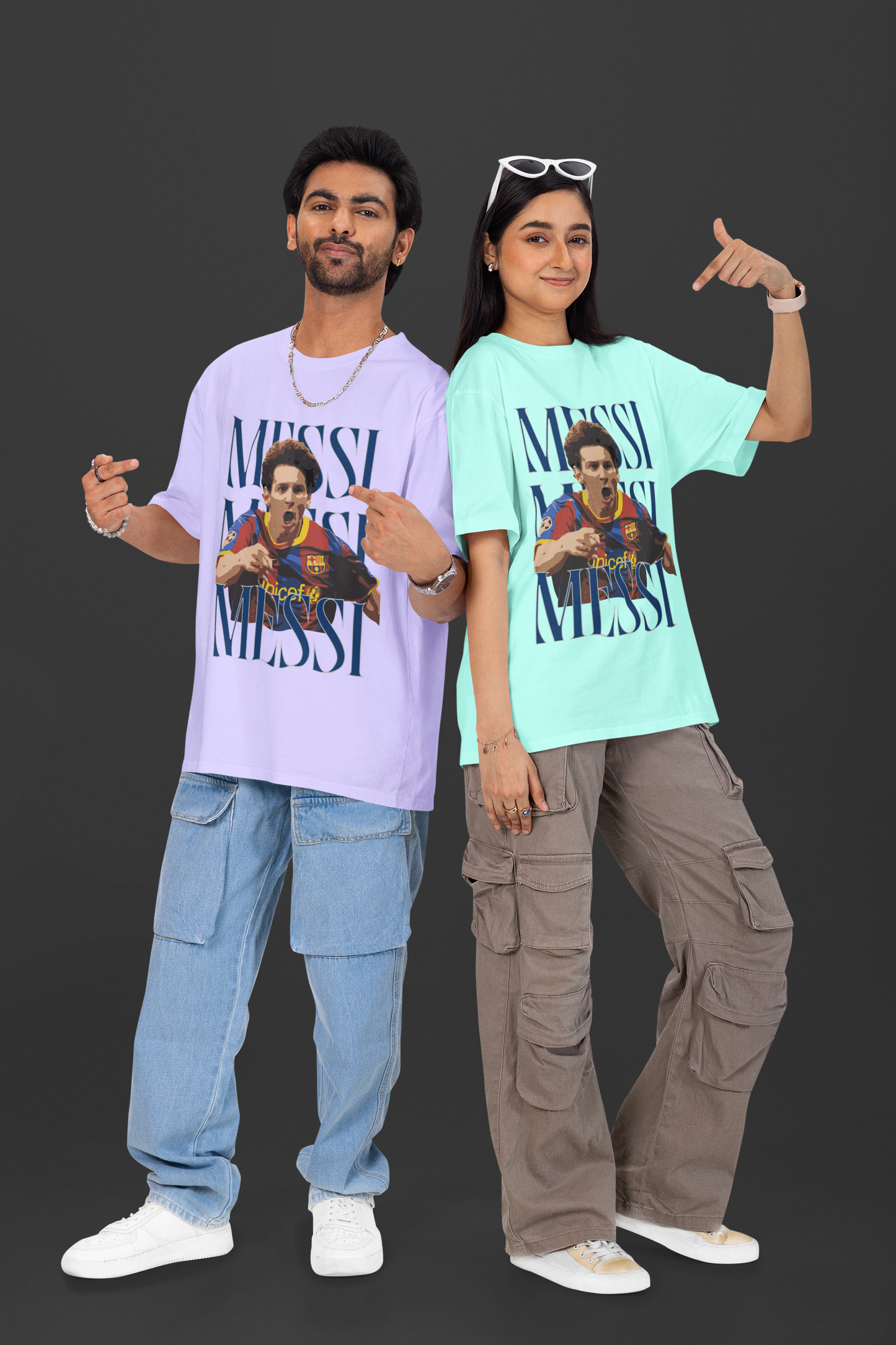 Oversized Messi Graphic T-Shirt