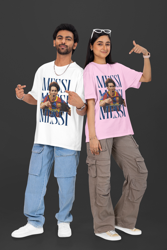 Oversized Messi Graphic T-Shirt