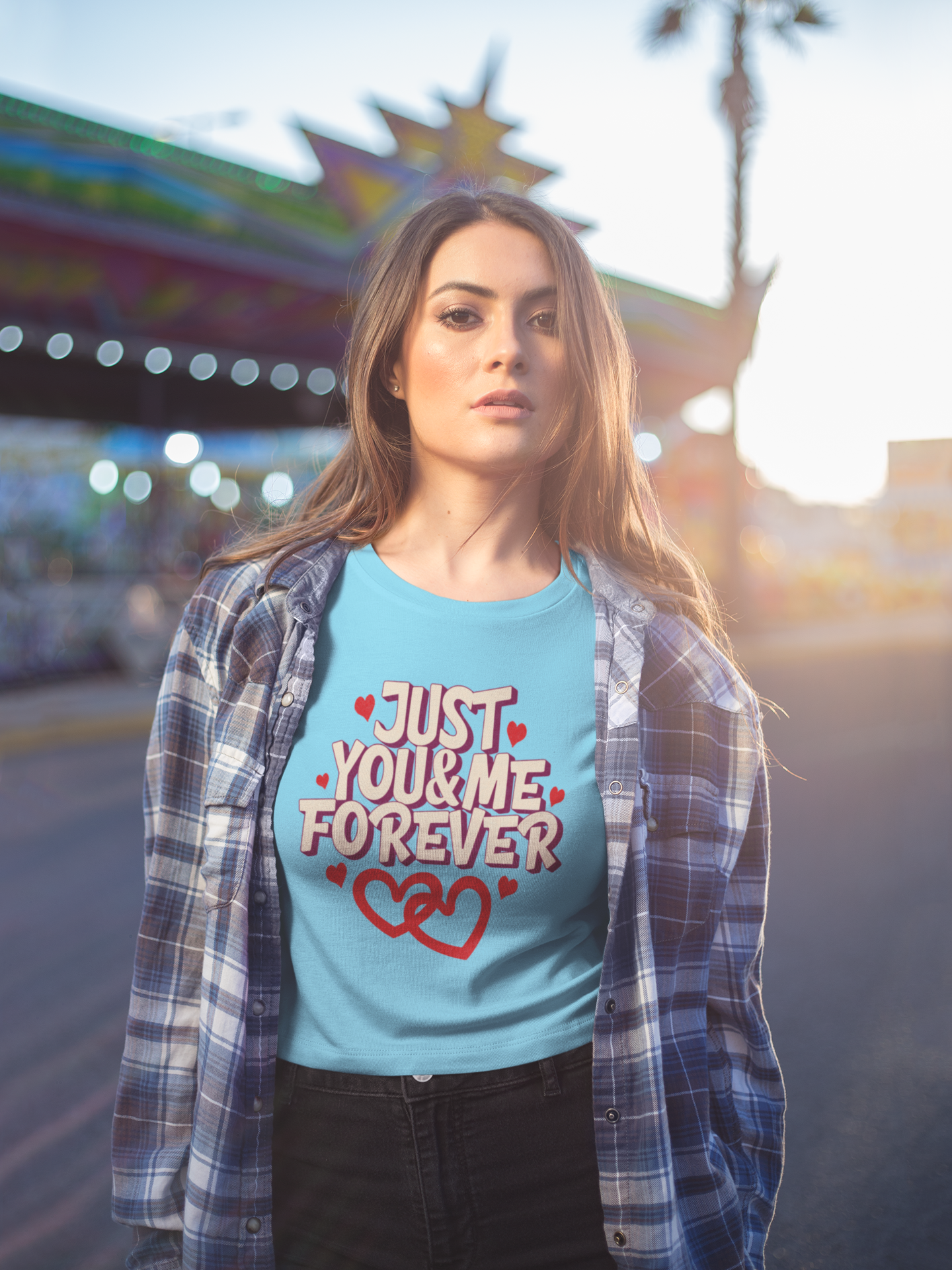 Just You & Me Forever - Women's Valentine's Crop Top