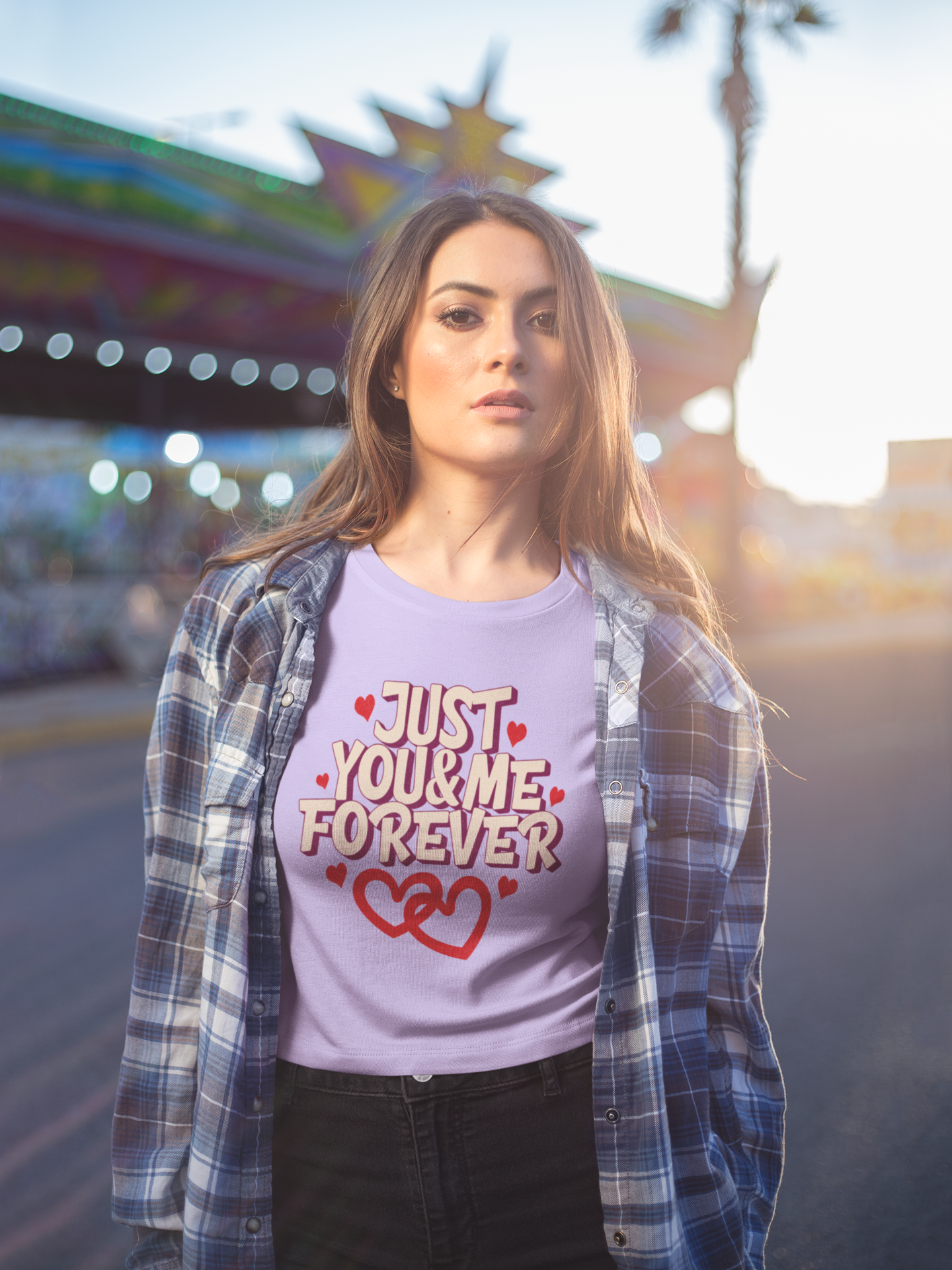 Just You & Me Forever - Women's Valentine's Crop Top