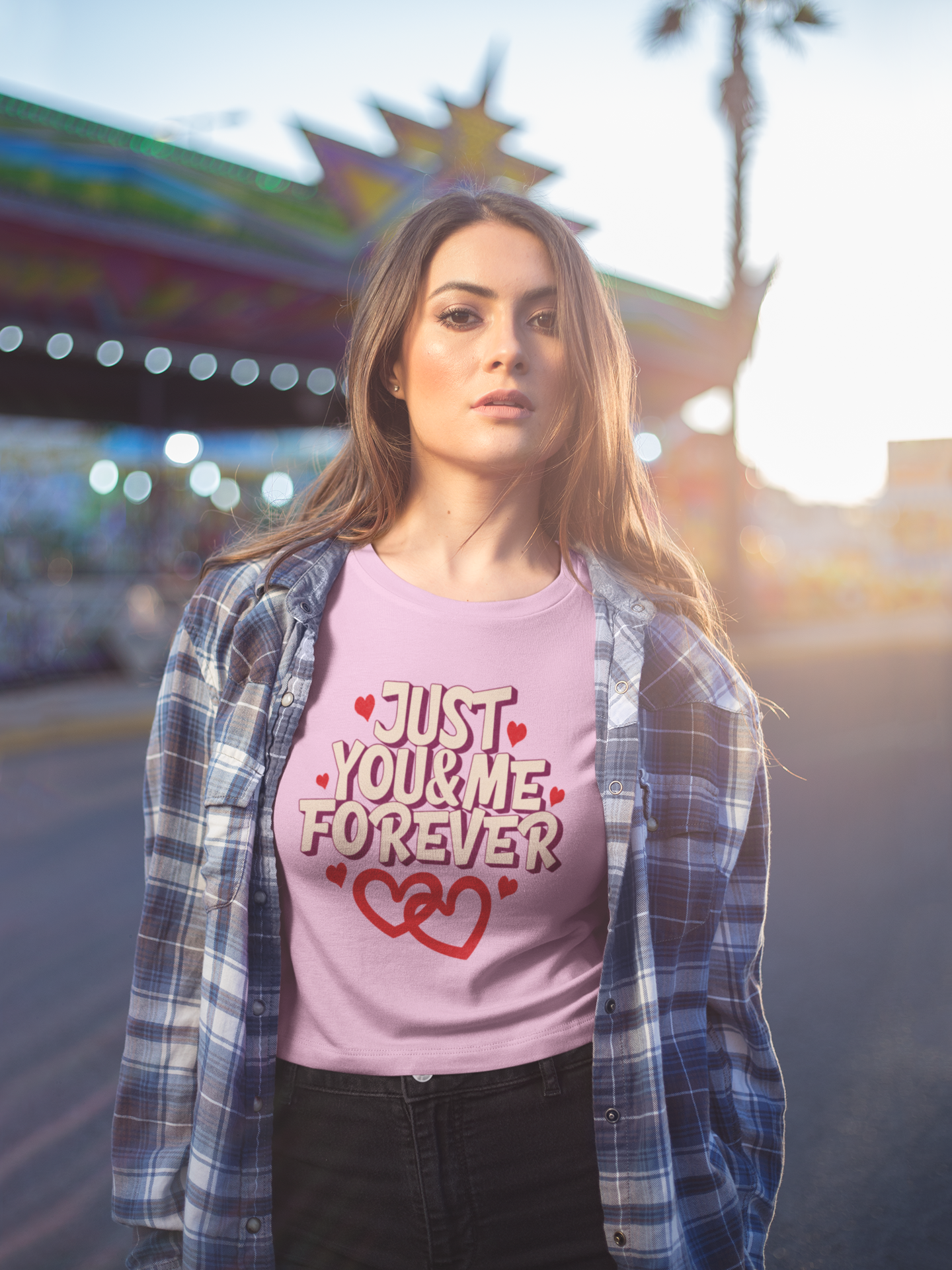 Just You & Me Forever - Women's Valentine's Crop Top