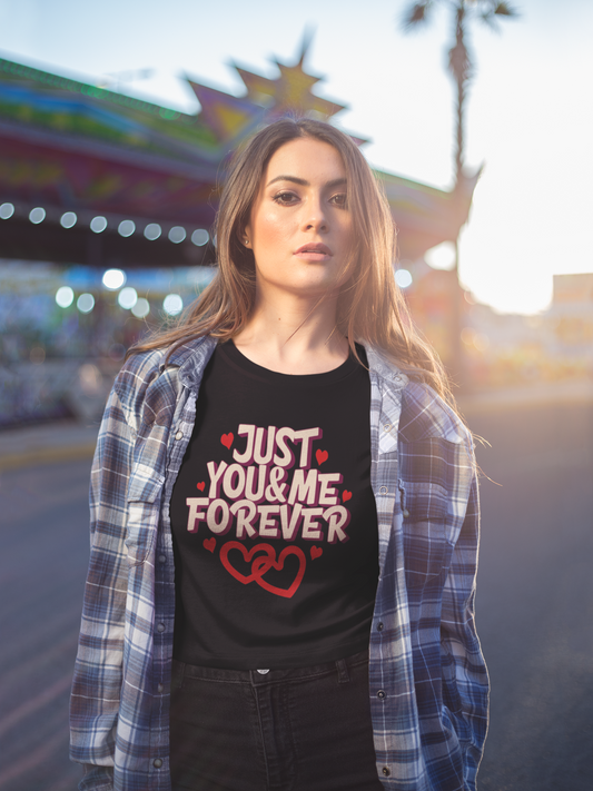 Just You & Me Forever - Women's Valentine's Crop Top