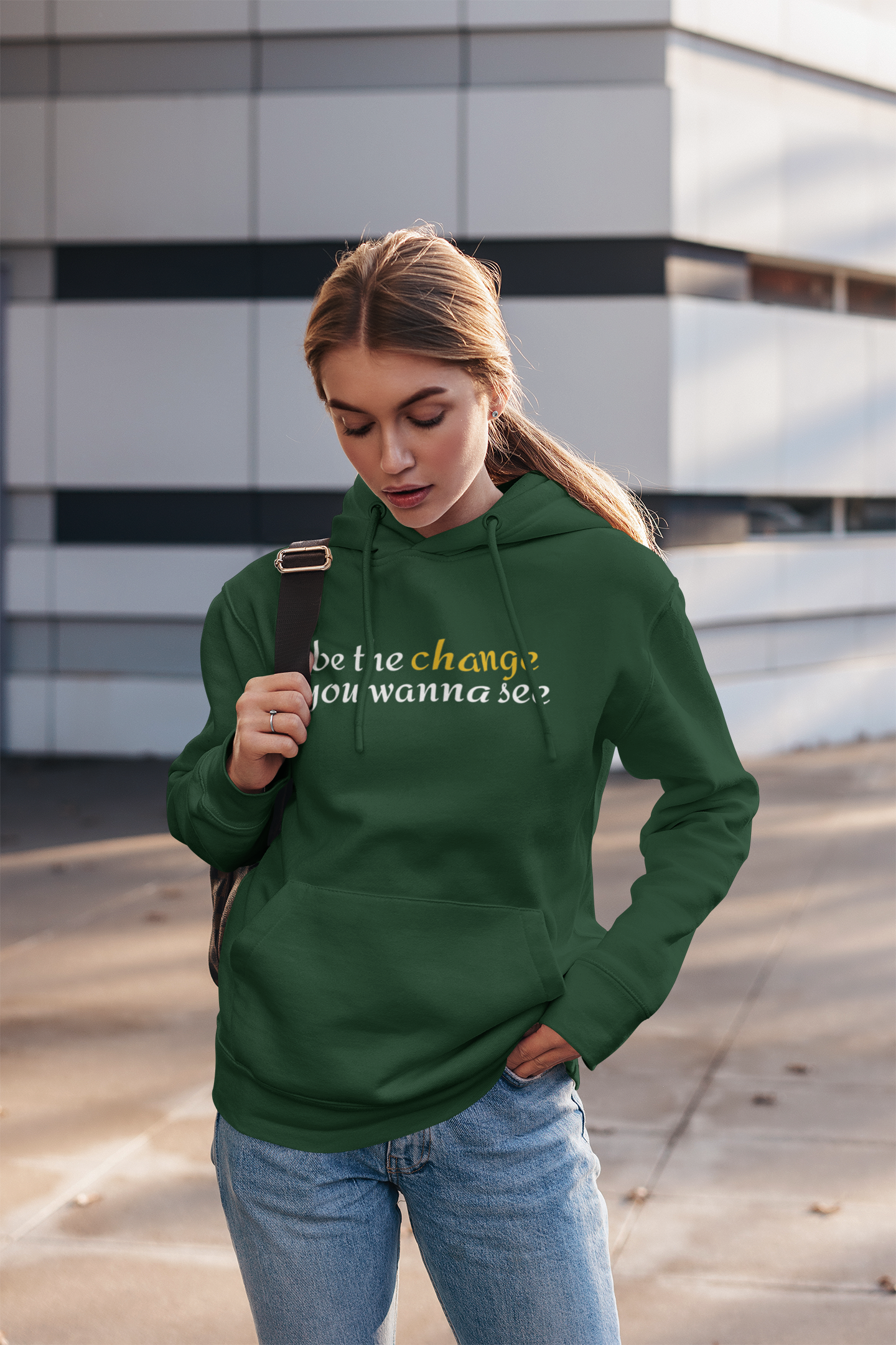 "Be The Change"  Motivational Unisex Hoodie