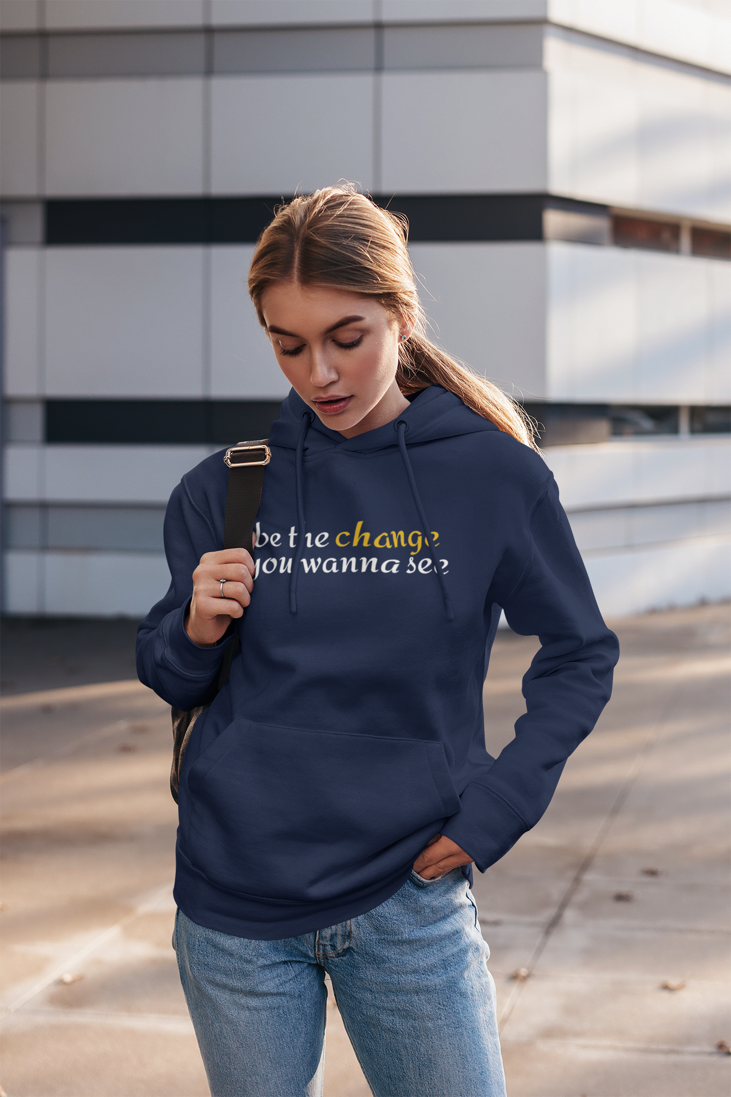 "Be The Change"  Motivational Unisex Hoodie