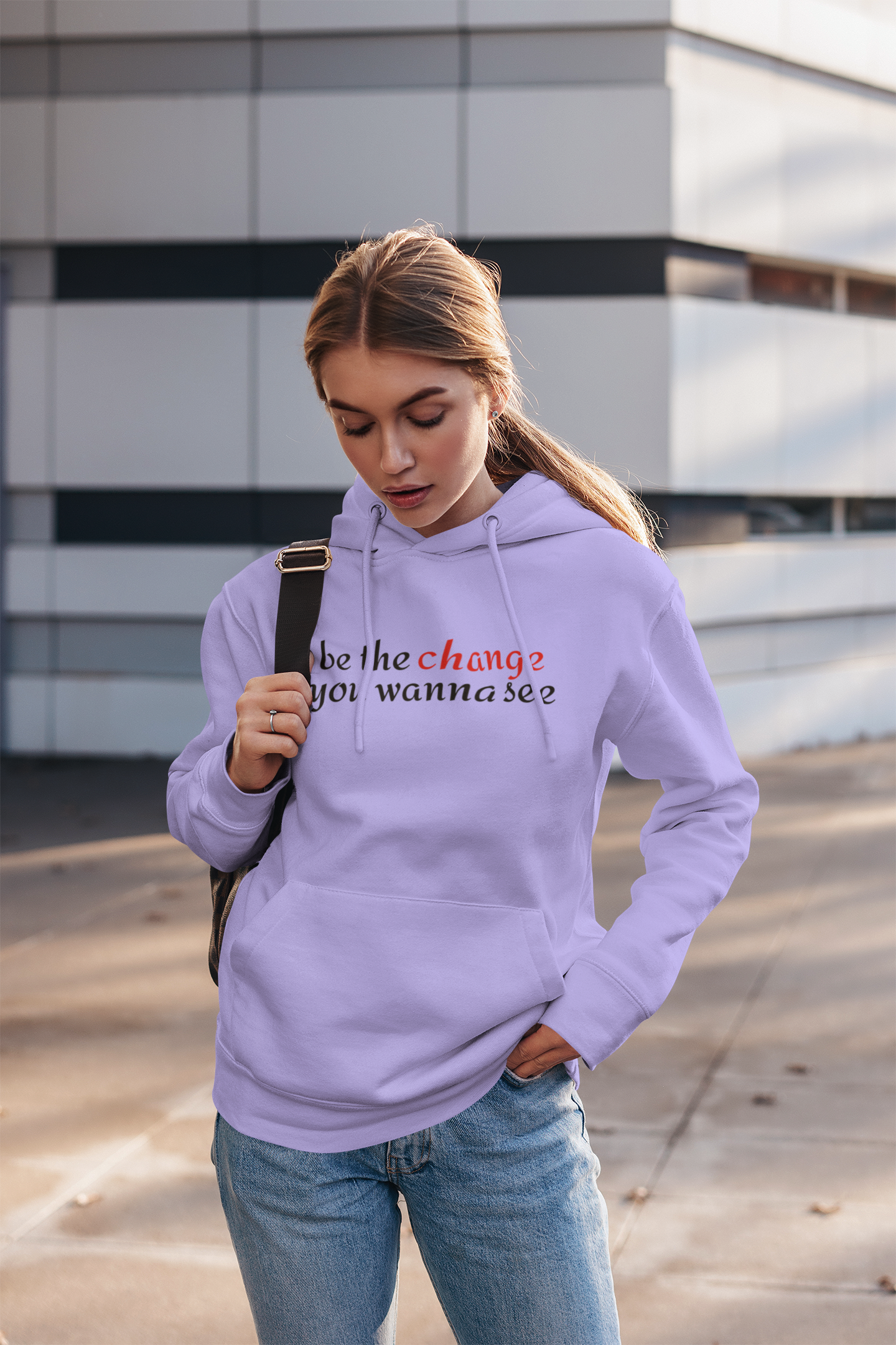 "Be The Change" Motivational Unisex Hoodie