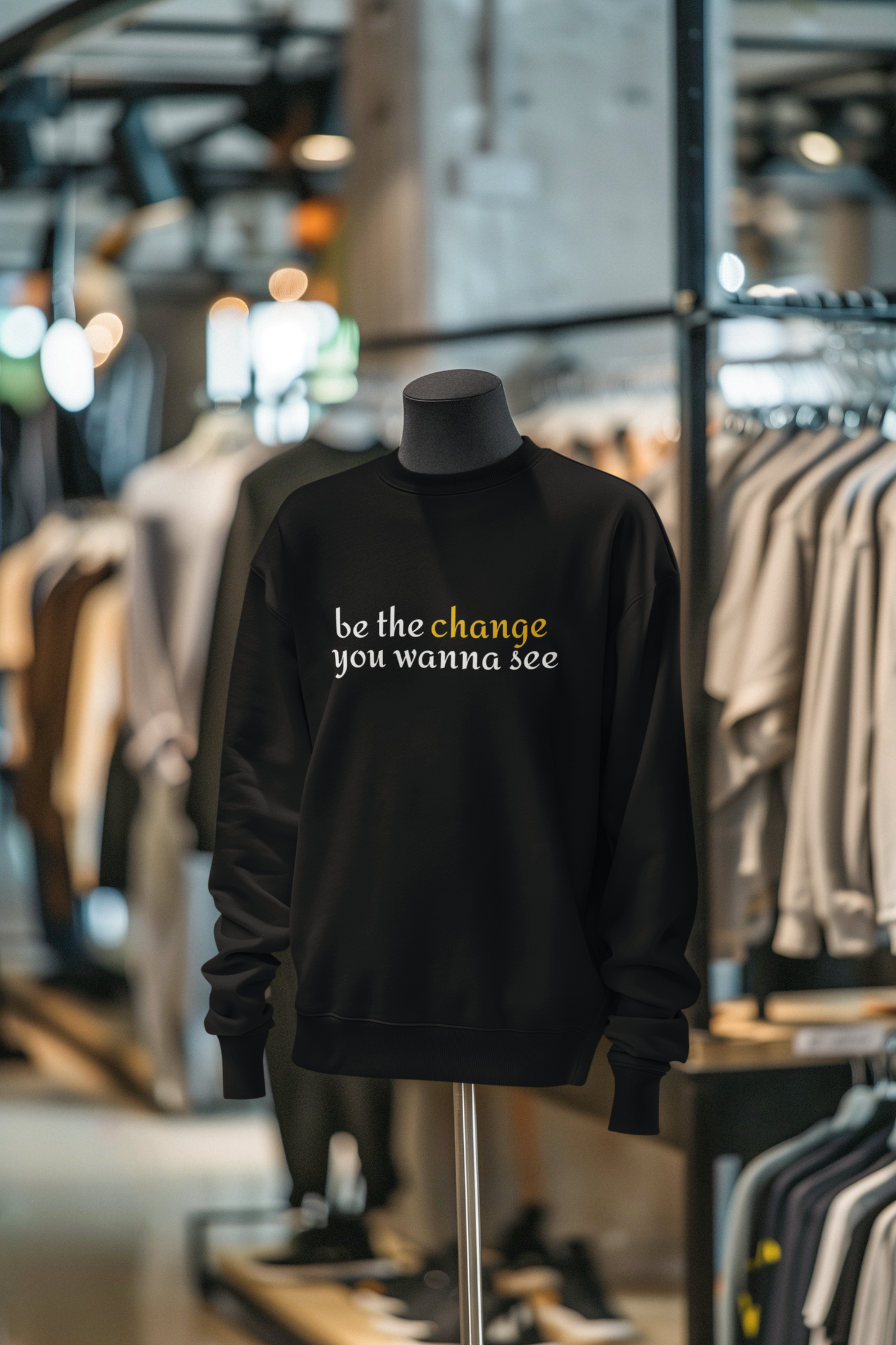 "Be The Change"  Inspirational Unisex Sweatshirt