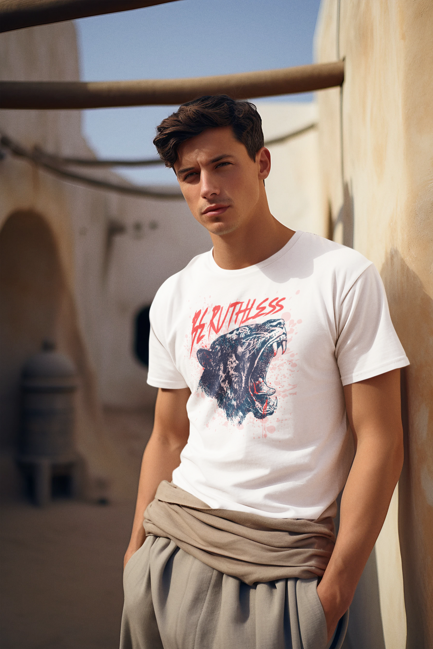 Be Ruthless Tiger Graphic Men's T-Shirt