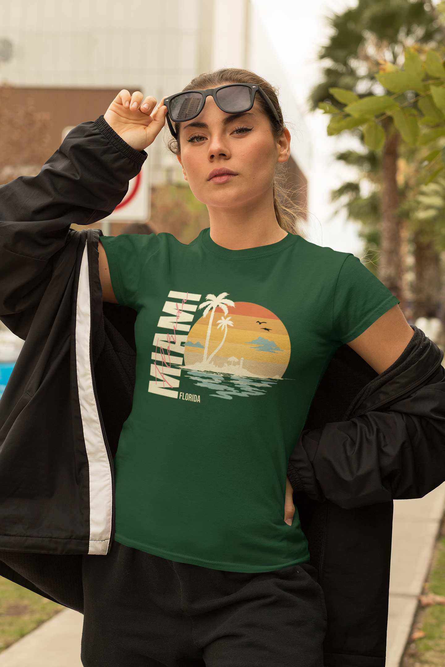 Retro Miami Beach Women's Graphic T-Shirt