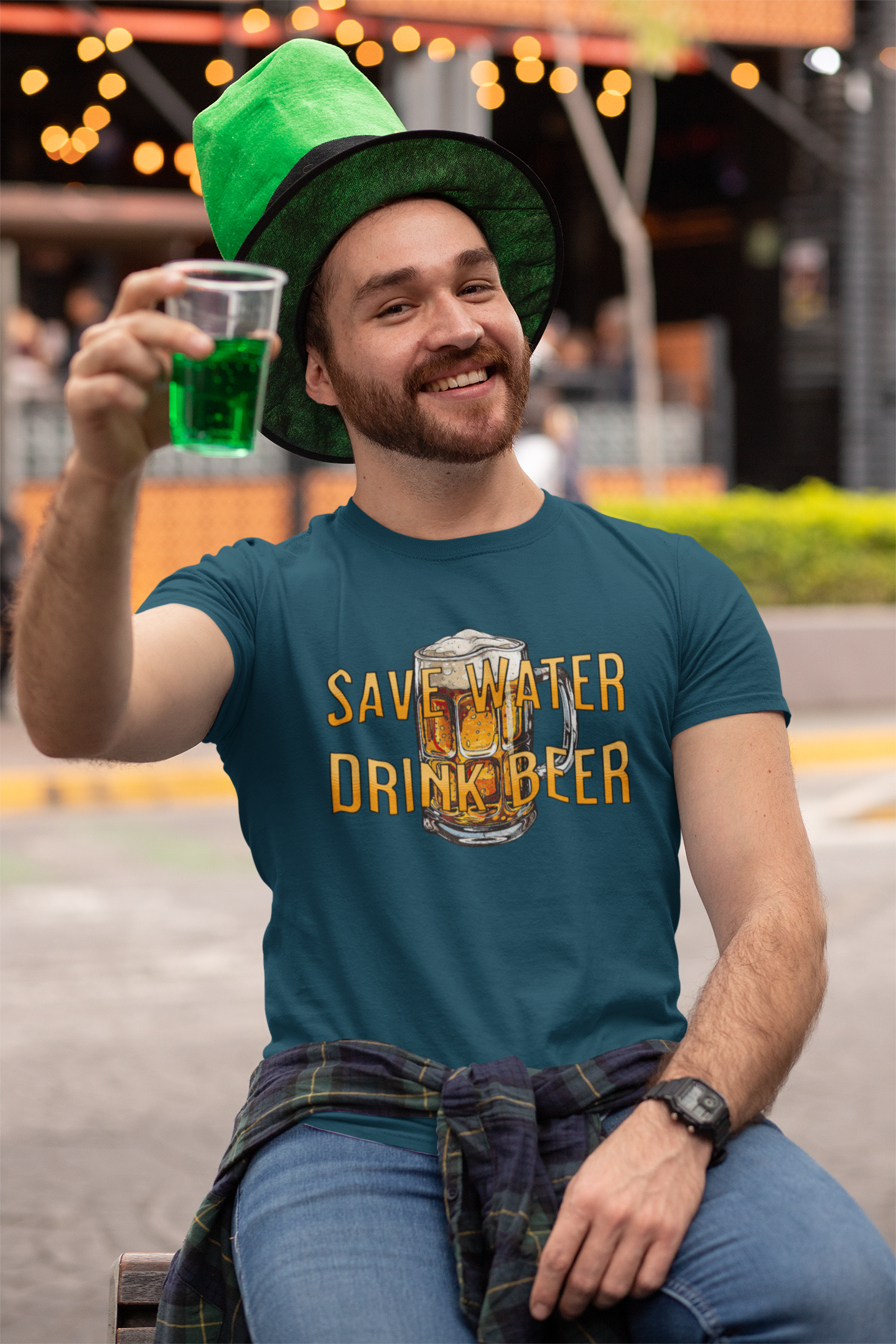 Save Water Drink Beer Funny Men's T-Shirt