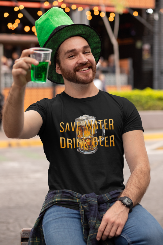 Save Water Drink Beer Funny Men's T-Shirt