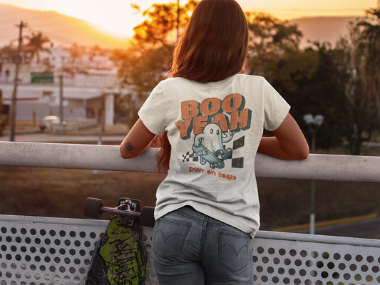 Boo Yeah Ghost Skate Tee for Women