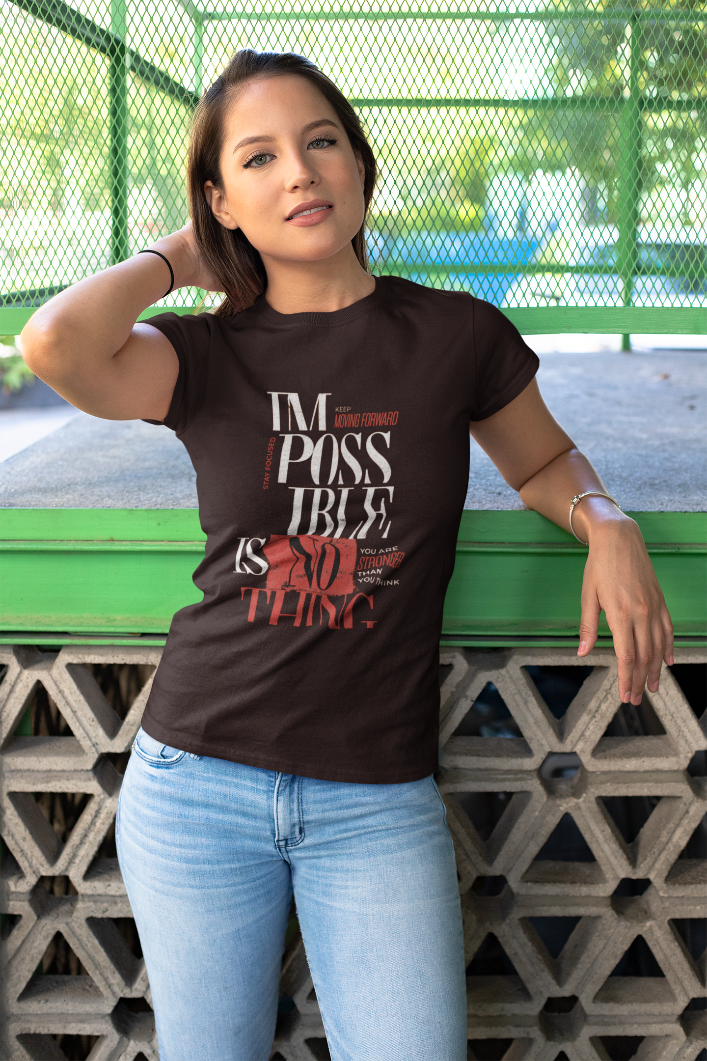 Impossible Is Nothing - Women's Inspirational Fitted T-Shirt